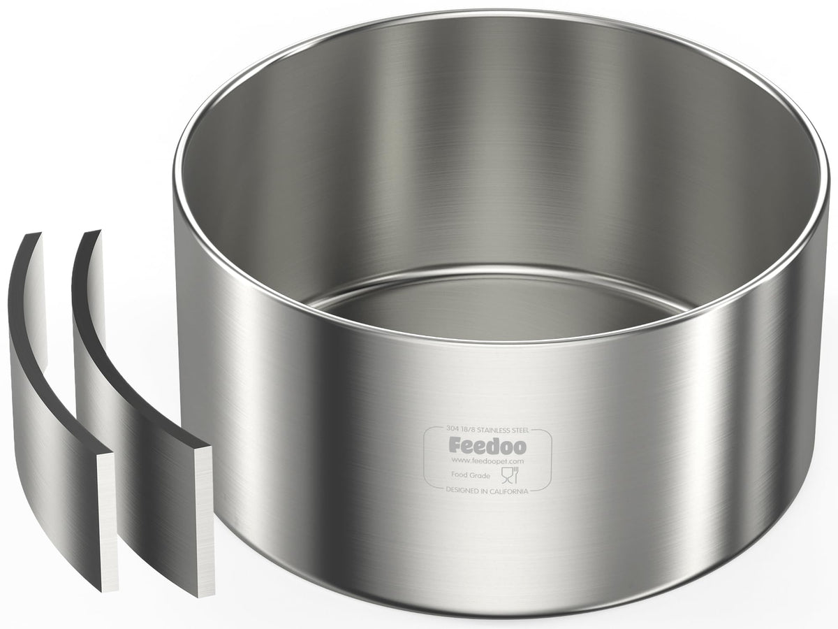Feedoo 1Gallon double-wall insulated bowl keeps water cooler for longer