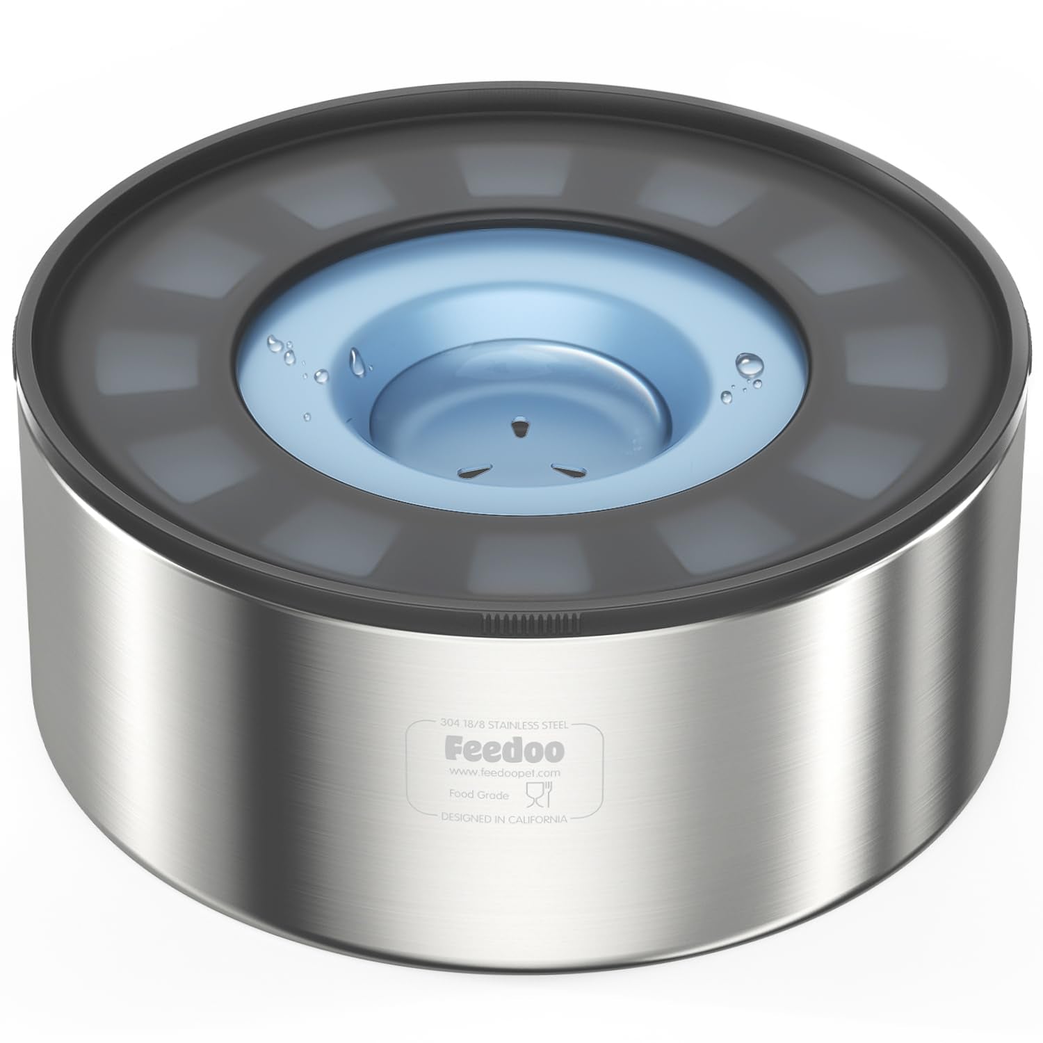 Feedoo 2L no-spill bowl suitable for small to medium dogs.