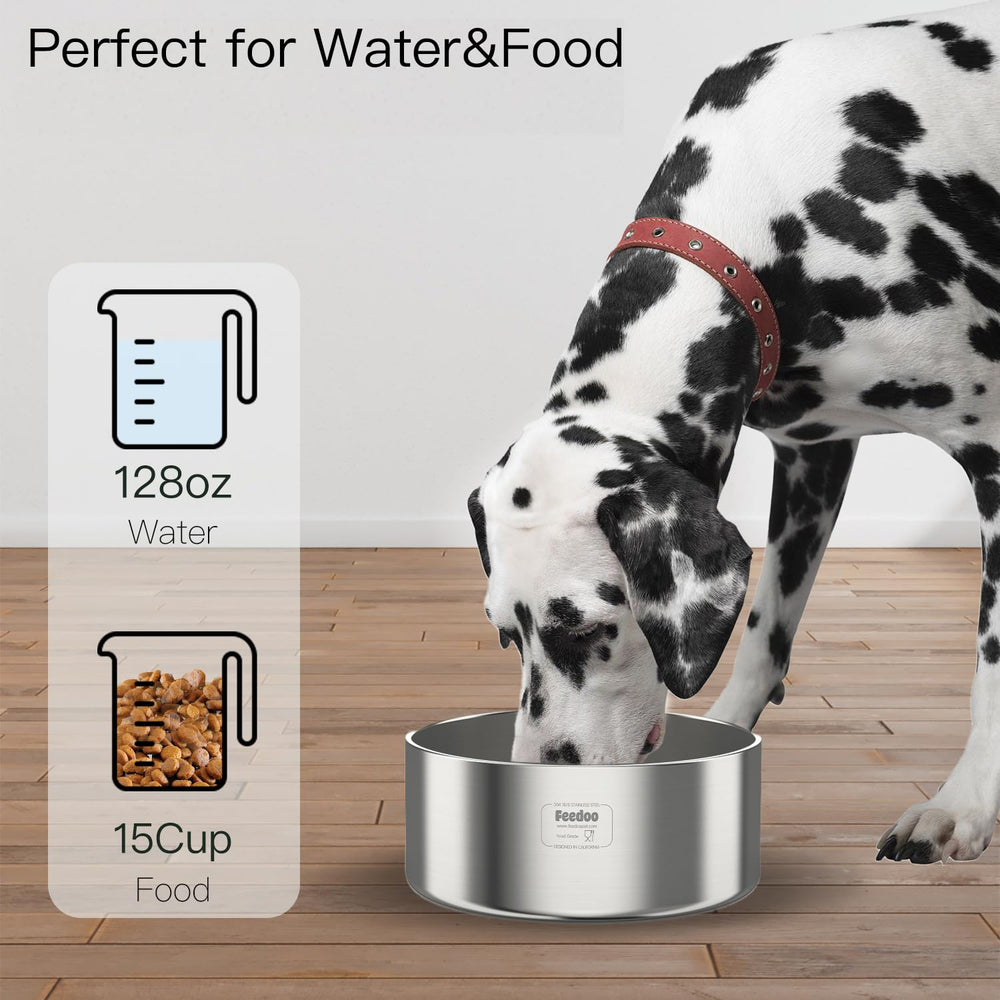 Feedoo dishwasher-safe stainless dog bowl for easy cleaning