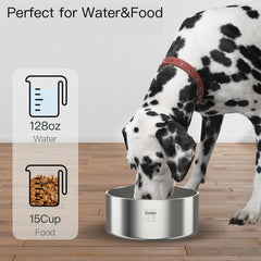 Feedoo dishwasher-safe stainless dog bowl for easy cleaning