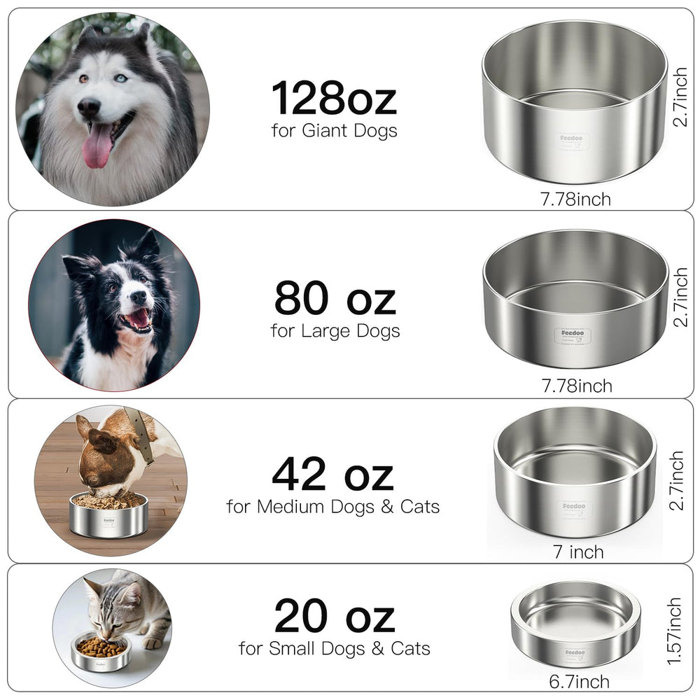 Feedoo easy-clean stainless steel surface simplifies hygiene after meals.