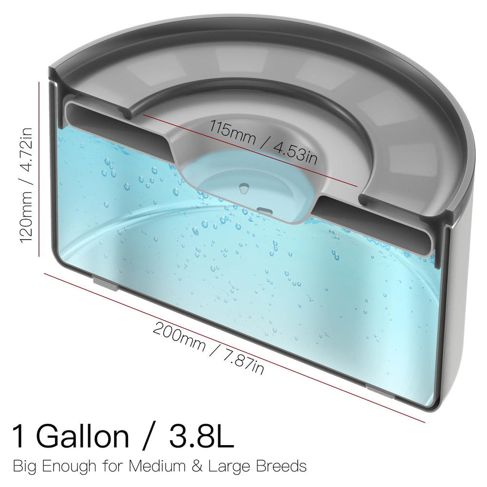 Feedoo 1 gallon capacity bowl ideal for large dogs and multi-pet homes.