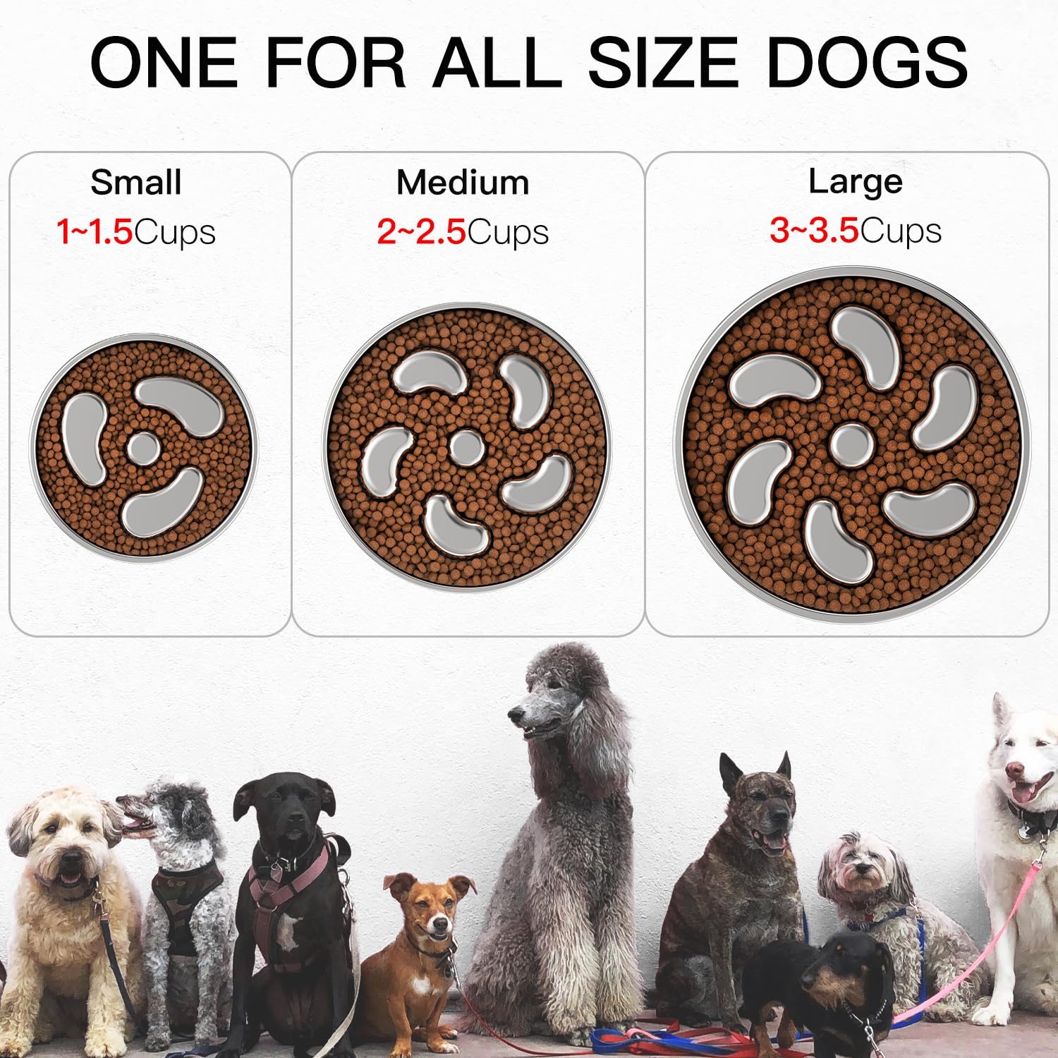Feedoo Slow Feeder Bowl 2cups-capacity for medium dogs
