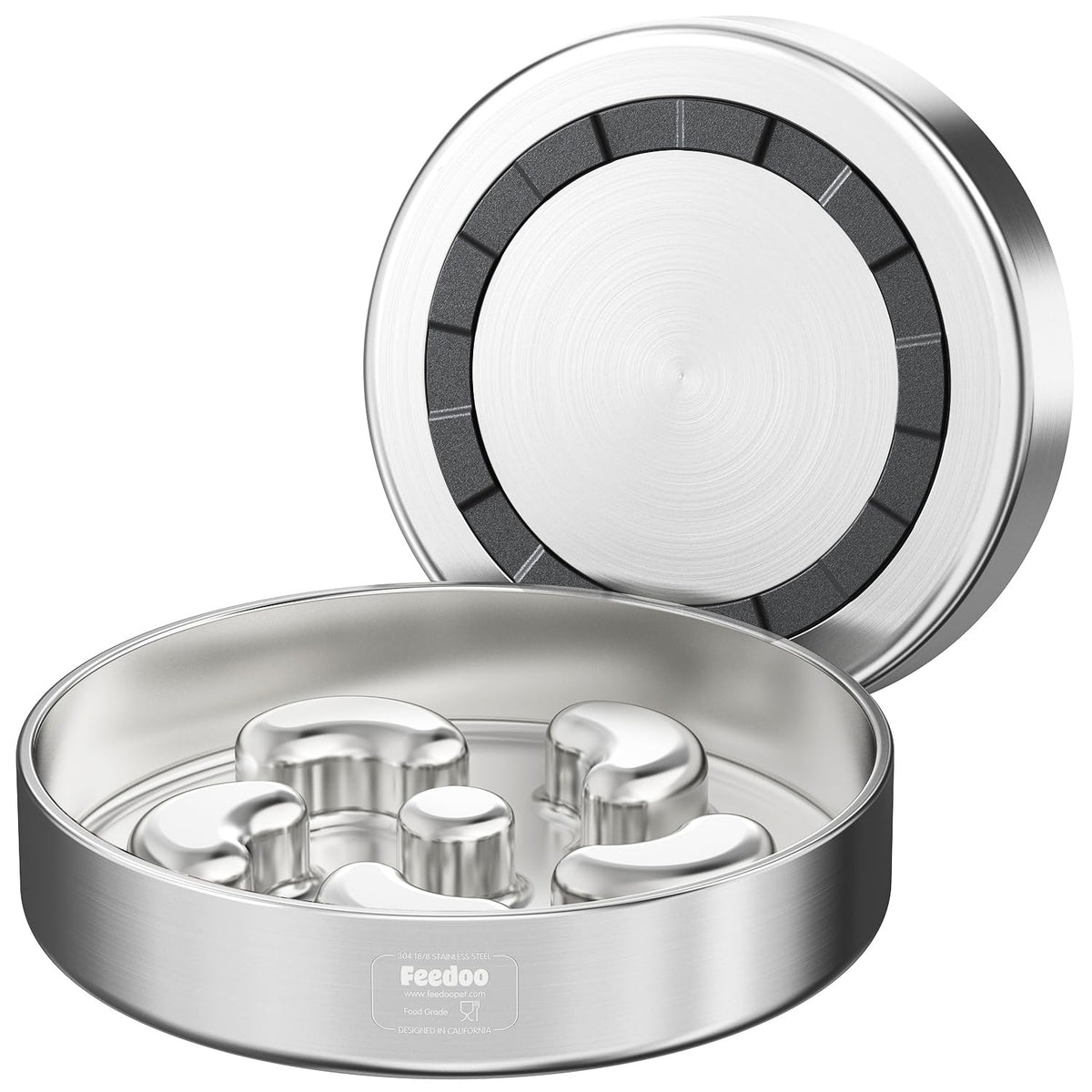 Feedoo Slow Feeder Bowl with flower design slows eating for calmer meals