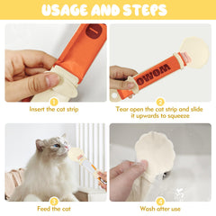feehope cat treat spoon with hanging hole for easy storage.