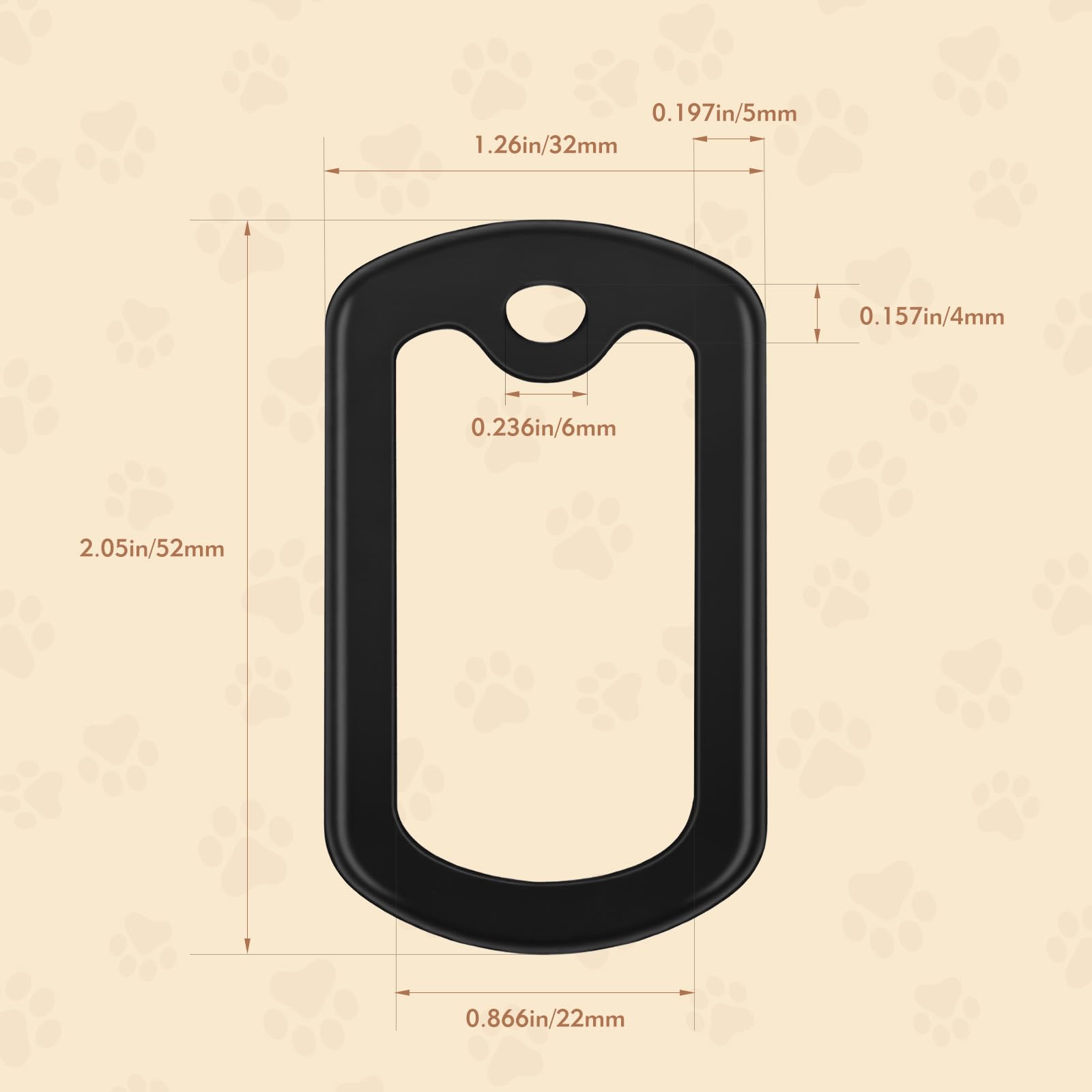 Feehope heavy-duty silicone dog tag silencer side-view cushions edges for active pets.