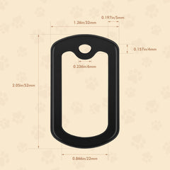 Feehope heavy-duty silicone dog tag silencer side-view cushions edges for active pets.