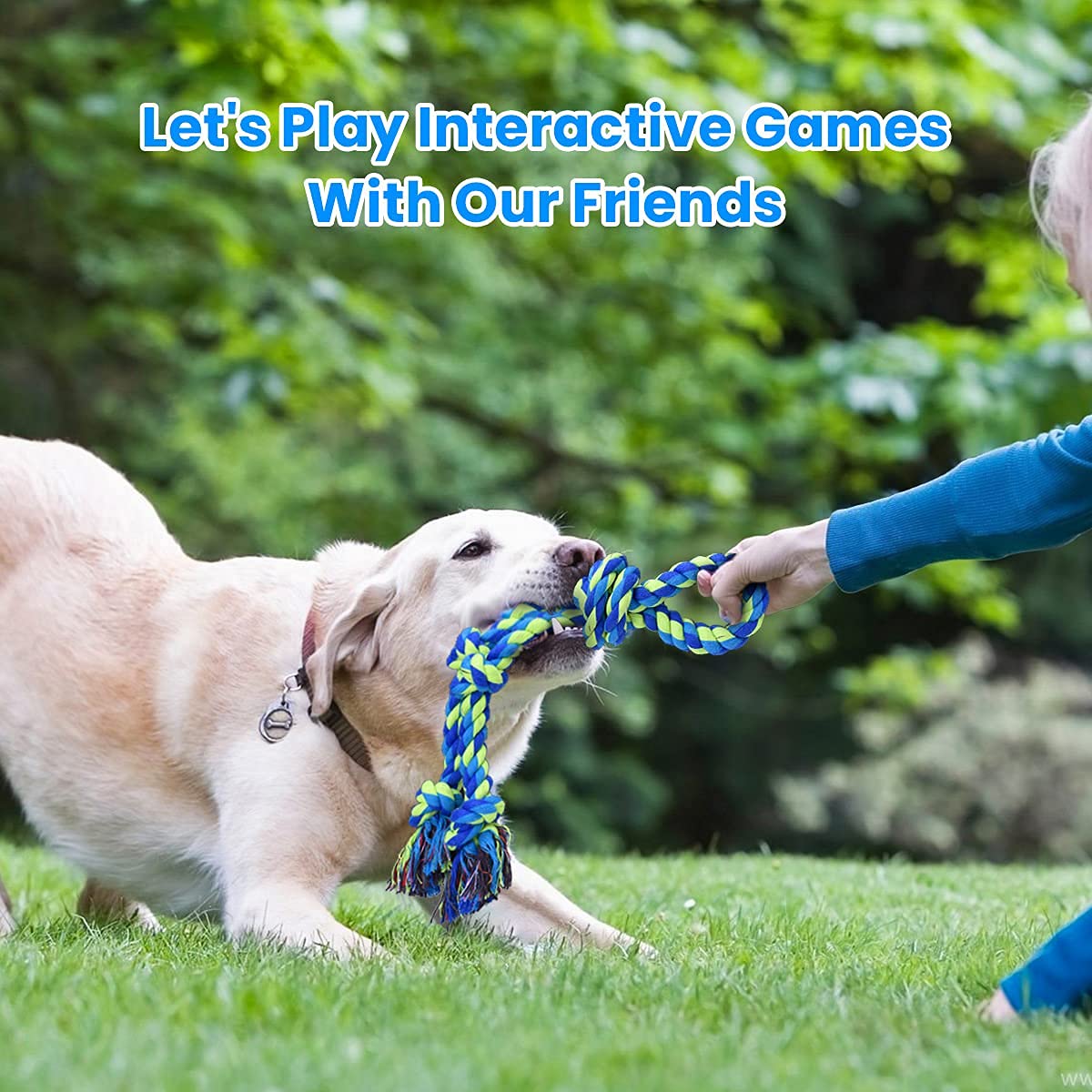 Feeko 27-inch 4-knots rope toy designed for large breeds