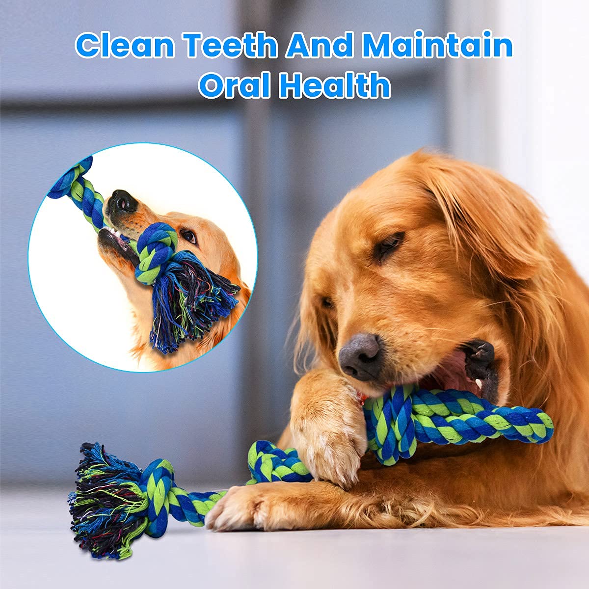 Feeko durable rope for tug-of-war interactive play