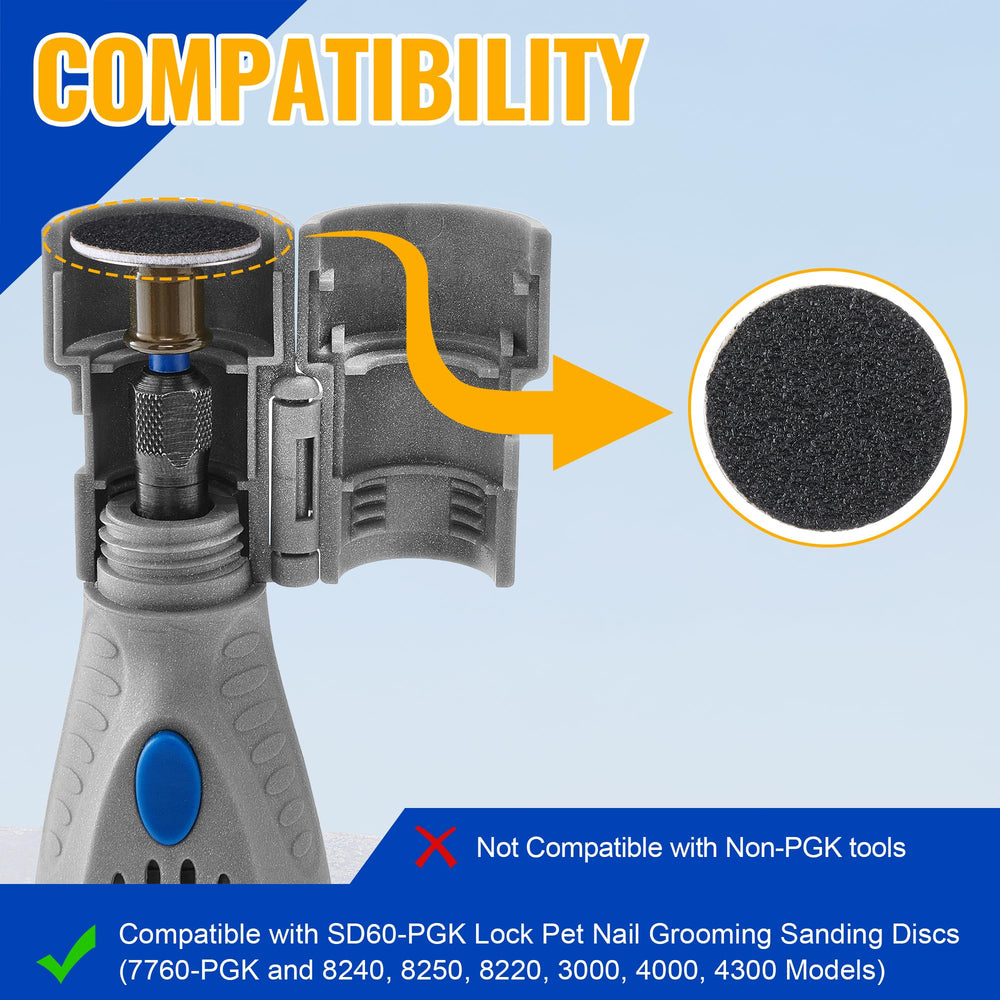 Feekoon dremel-sd60-pkg-discs shown; quick-change compatibility supports efficient grooming.