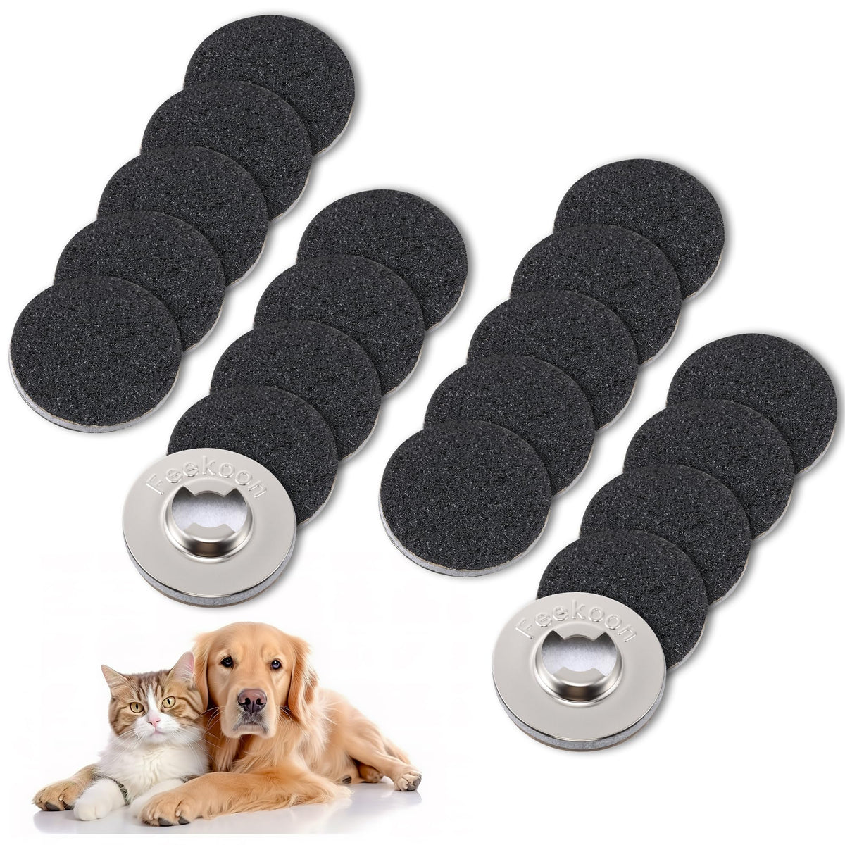 Feekoon pet-nail-grooming-discs pack ready for at-home smoothing and gentle care.