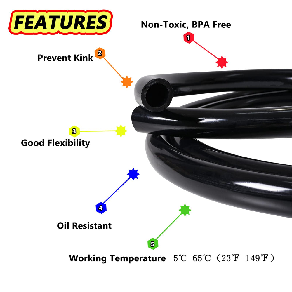 Feelers black PVC tubing easy to trim and cut for custom fits