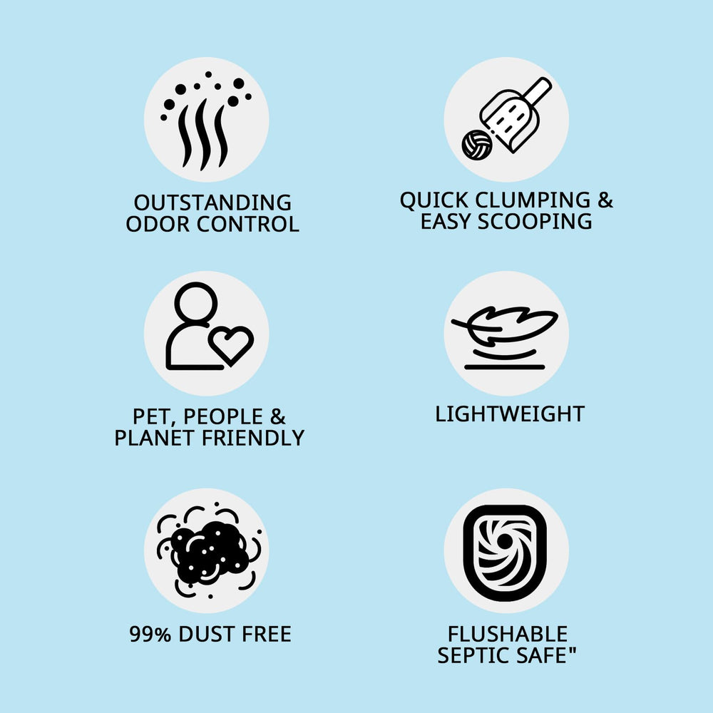 FEELING BEST tofu cat litter uses natural materials for eco-friendly care.