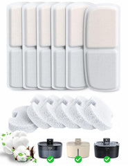 FEELNEEDY 6-pack filter set for cat fountain FN-W07 keeps water clean.
