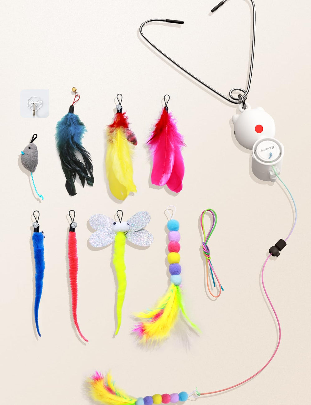 FEELNEEDY clip-hanging system enables doors, cat trees, and windows for versatile use