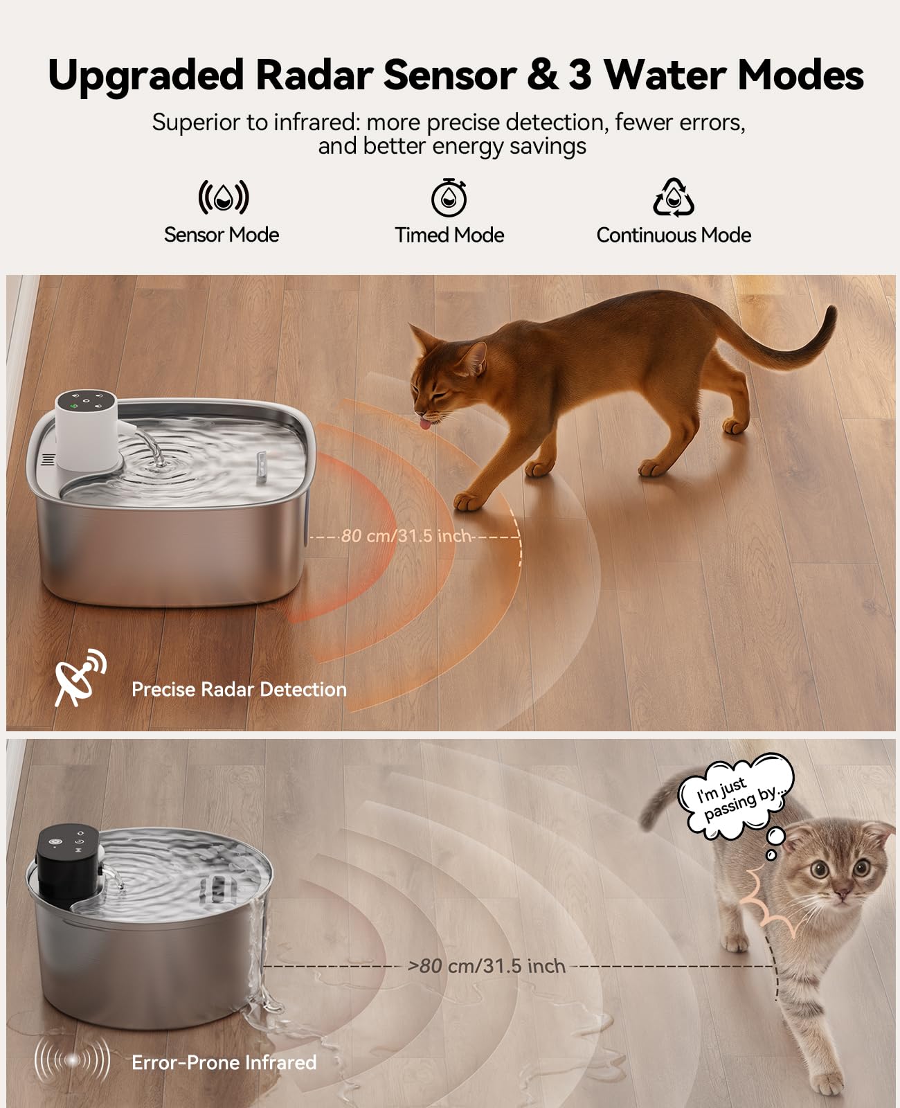 FEELNEEDY cordless fountain large-capacity tank enables longer refills