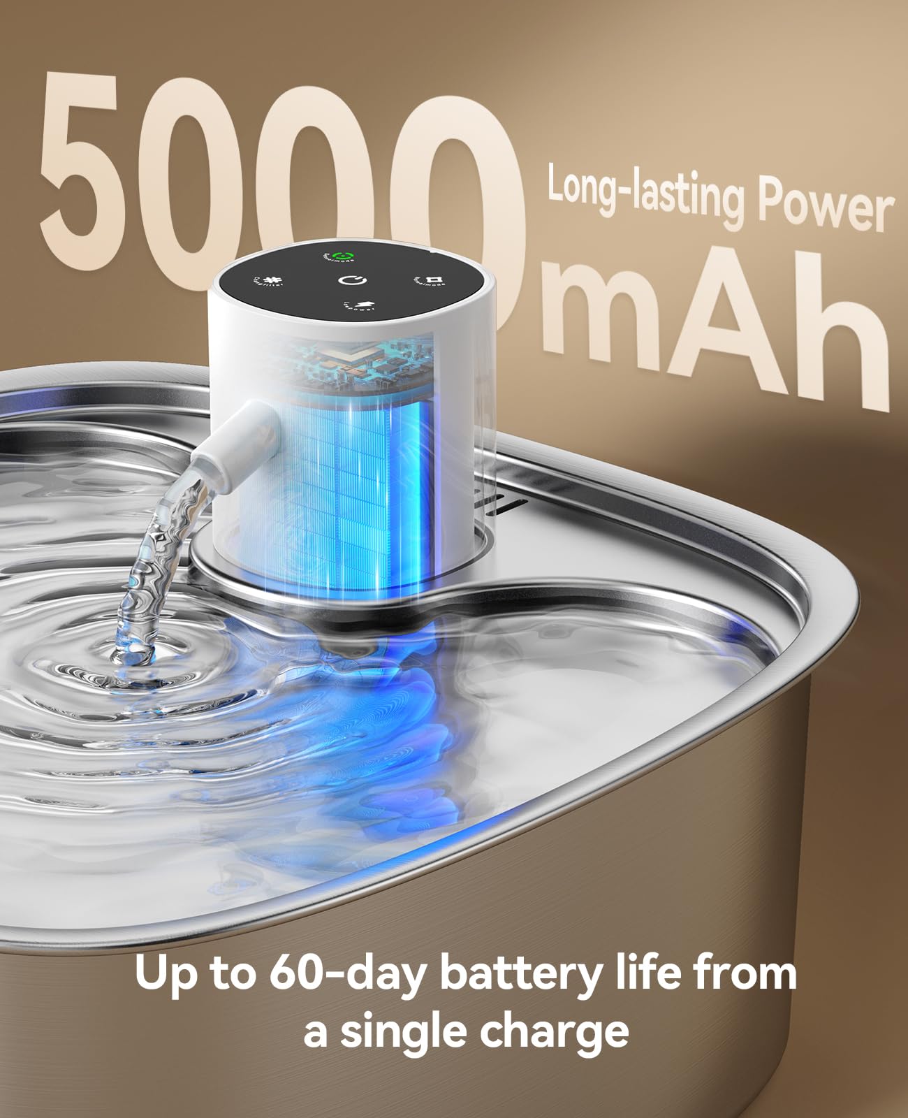 FEELNEEDY stainless steel tank for safe, clean drinking water