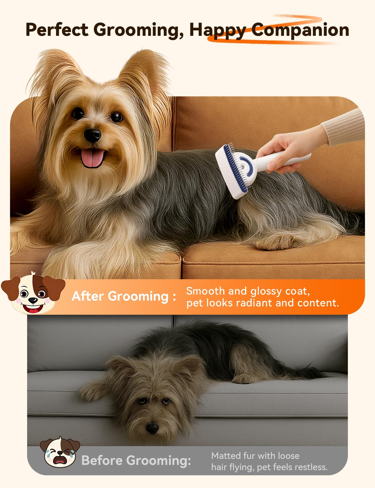 FEELNEEDY 5-in-1 tool combines dematting, deshedding, and detangling