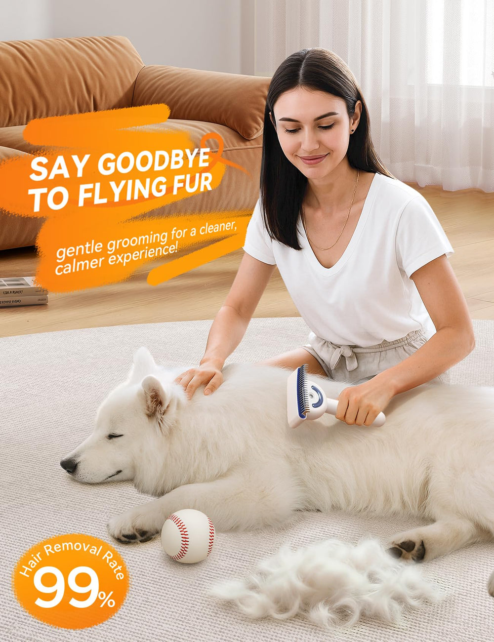 FEELNEEDY dual-steam mist softens mats for smoother grooming