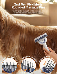 FEELNEEDY dog brush safety design protects skin during detangling