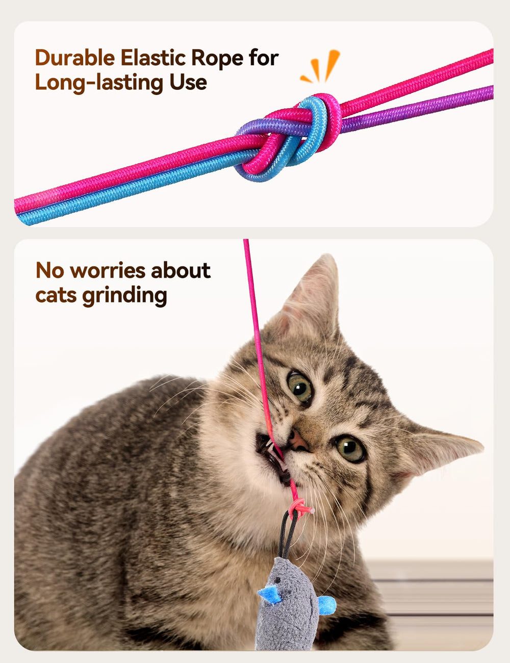 FEELNEEDY feather and mouse accessories add tactile variety and repeatable play sessions