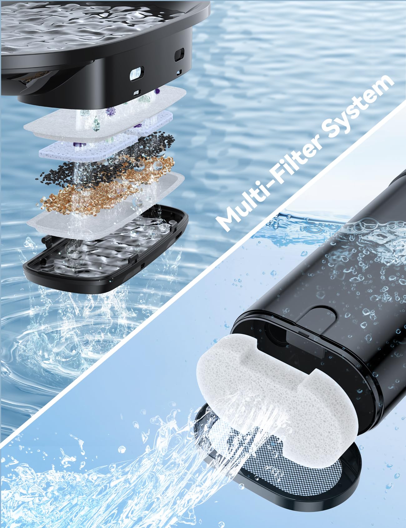 FEELNEEDY filter components with cotton resin and carbon deliver filtration.