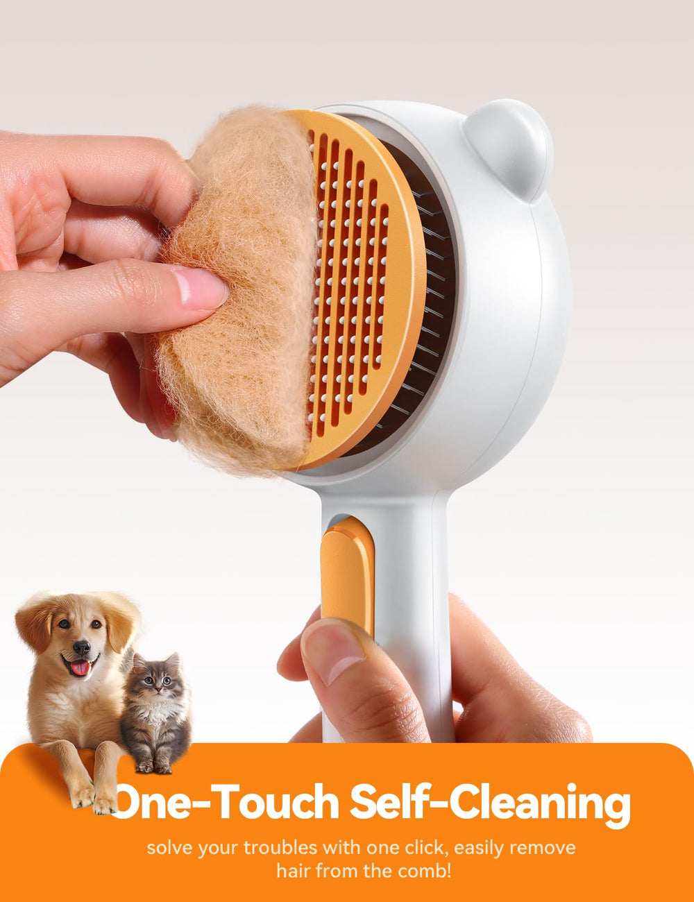 FEELNEEDY Pet Steam Brush USB charging indicator and port