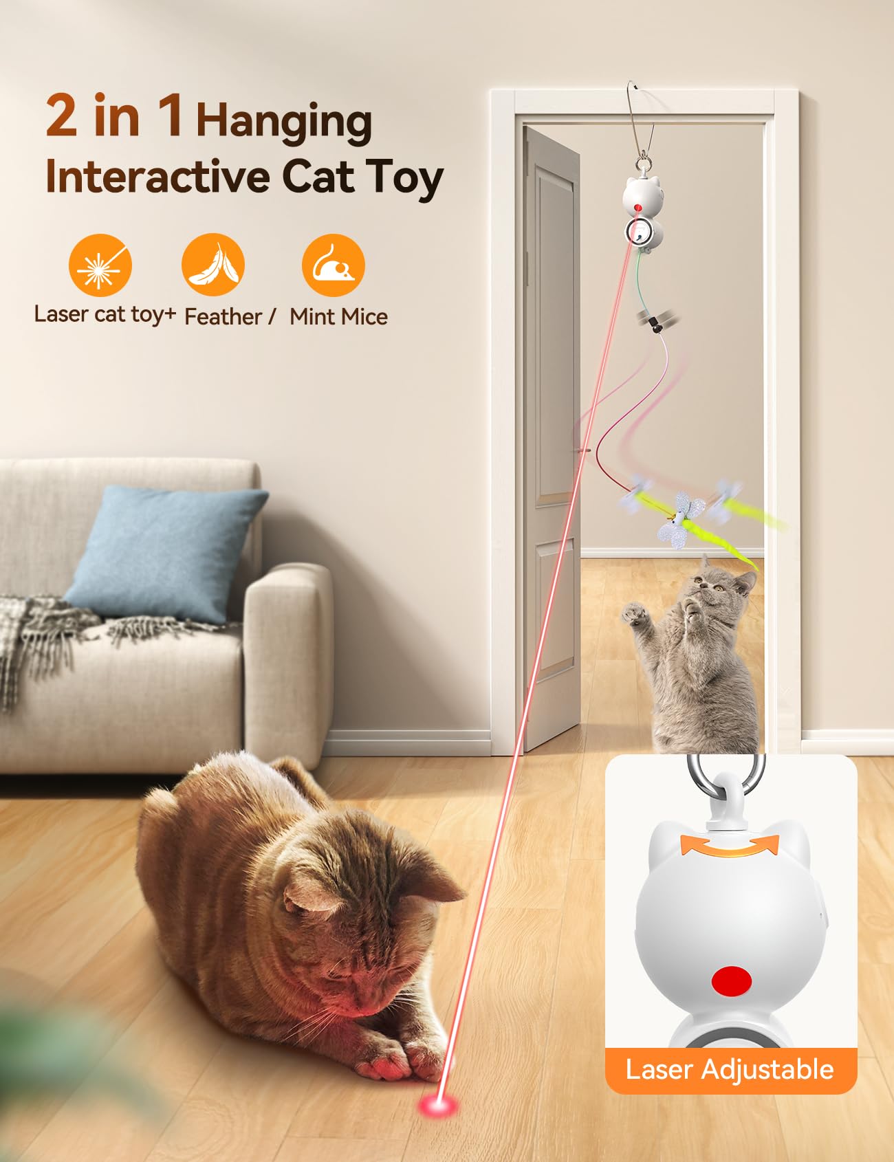 FEELNEEDY replacement teasers bell refills add variety during playtime
