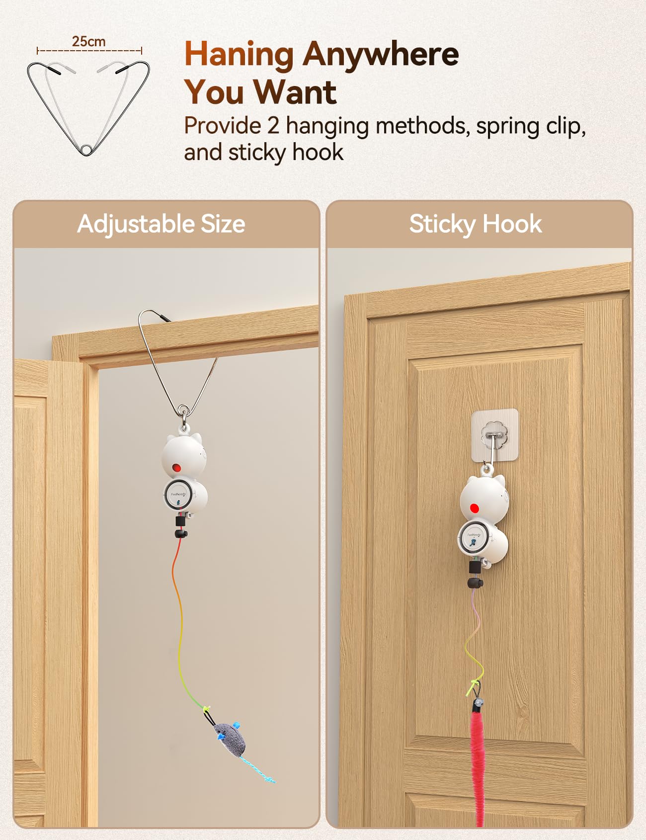 FEELNEEDY mouse teaser offers varied motion to spark hunting behavior