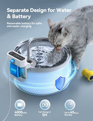 FEELNEEDY water-battery separation design diagram highlights safer charging for pets