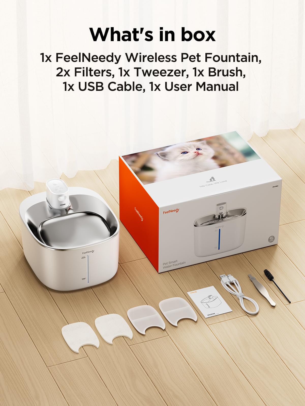 FEELNEEDY two included filters ready for replacement and freshness