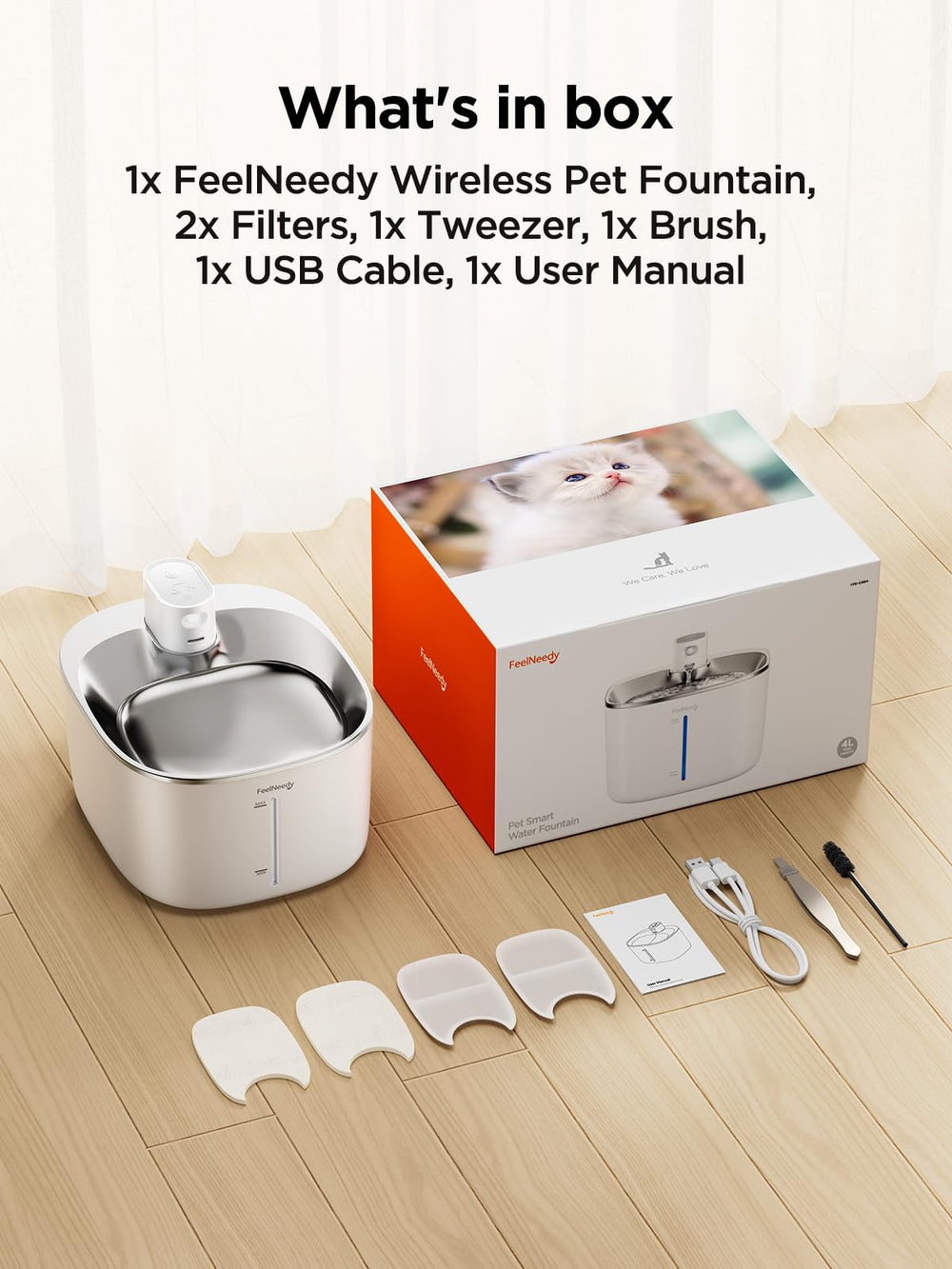 FEELNEEDY two included filters ready for replacement and freshness