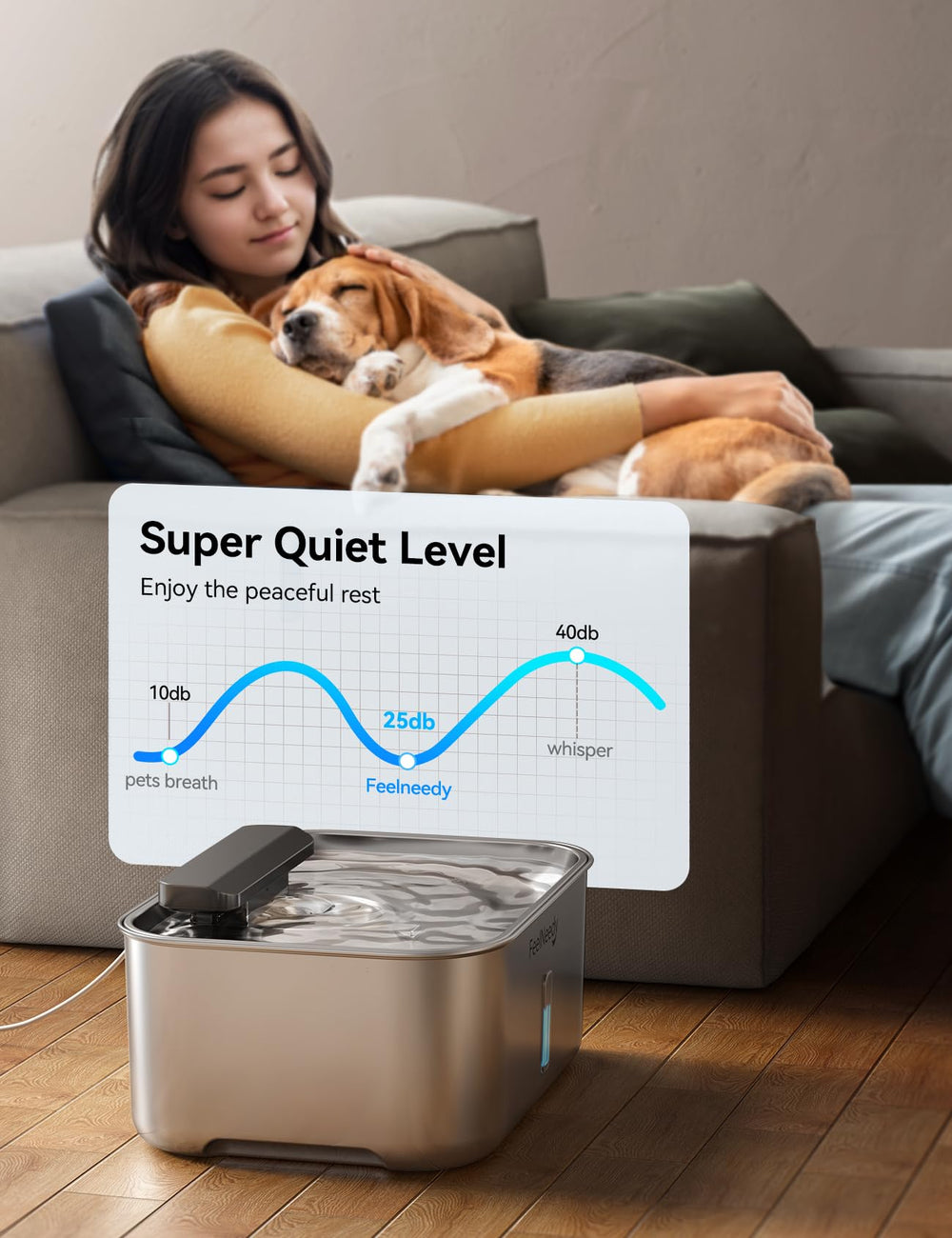 FEELNEEDY 304 stainless steel tank lasts longer and stays hygienic.