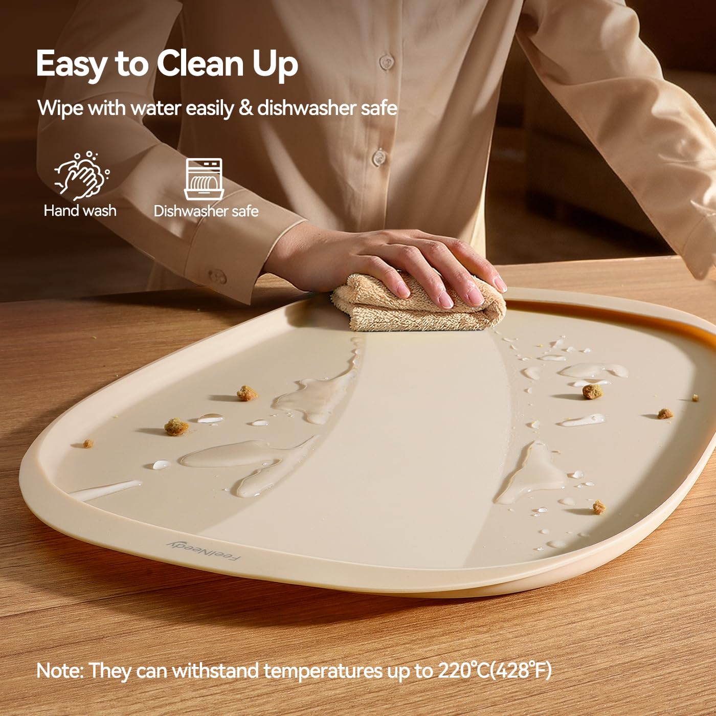 FEELNEEDY BPA-free durable silicone mat built for daily use and travel