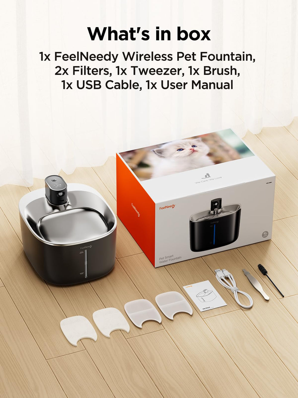 FEELNEEDY whisper quiet pump ensures near silent operation for a peaceful home.