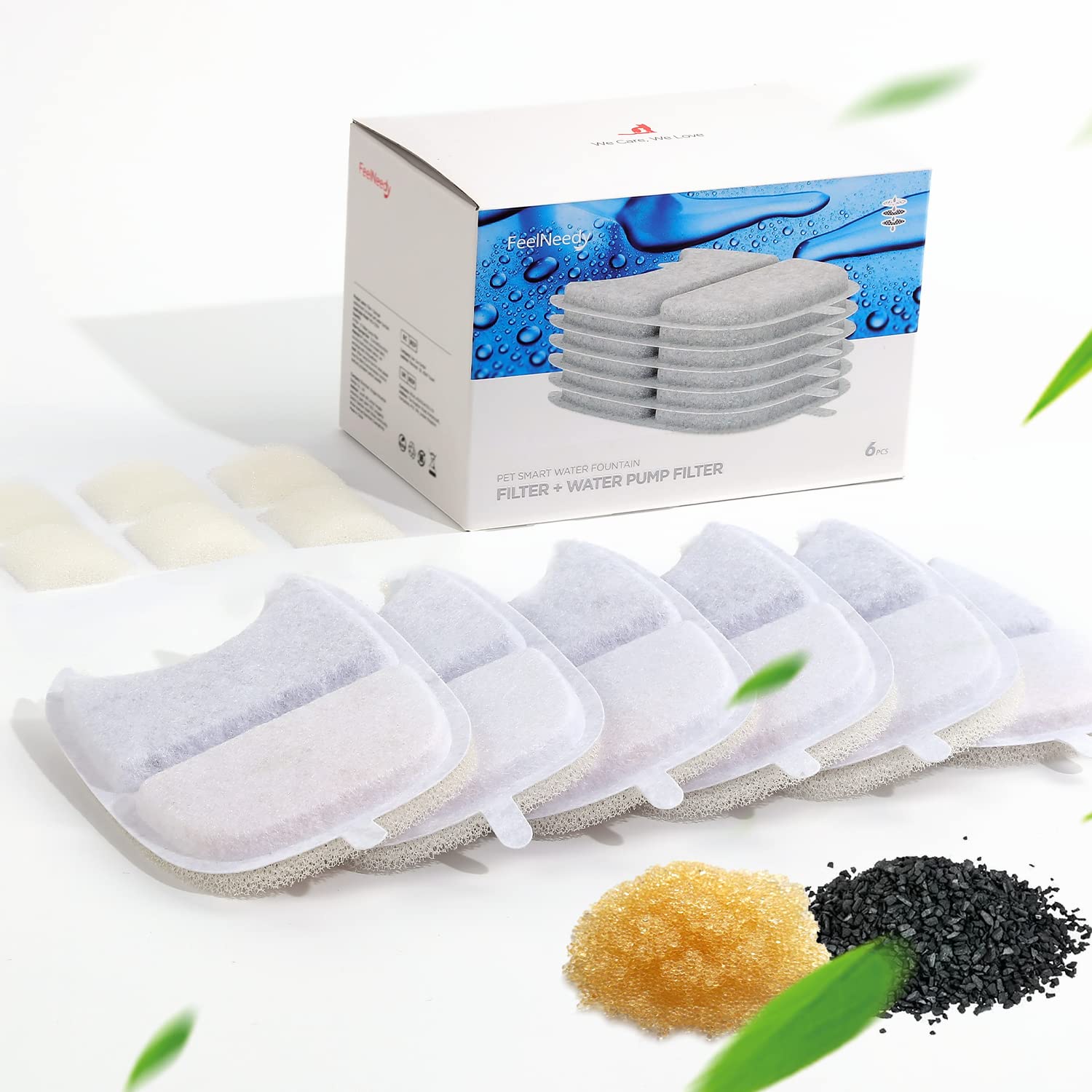 FEELNEEDY filter pack for YPD-C004P keeps fountain water fresh.
