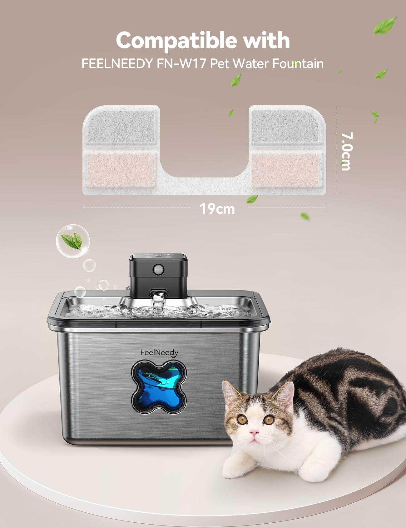 FEELNEEDY FN-W17 pump sponges 6-pack keep the fountain running smoothly.