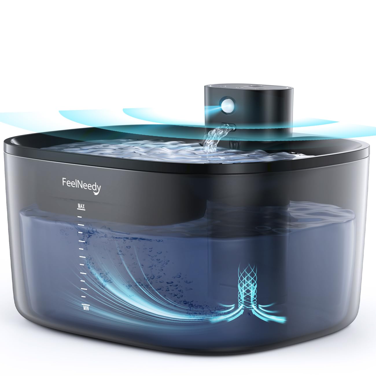 FEELNEEDY pumpless design highlights water isolation for leak-free hydration