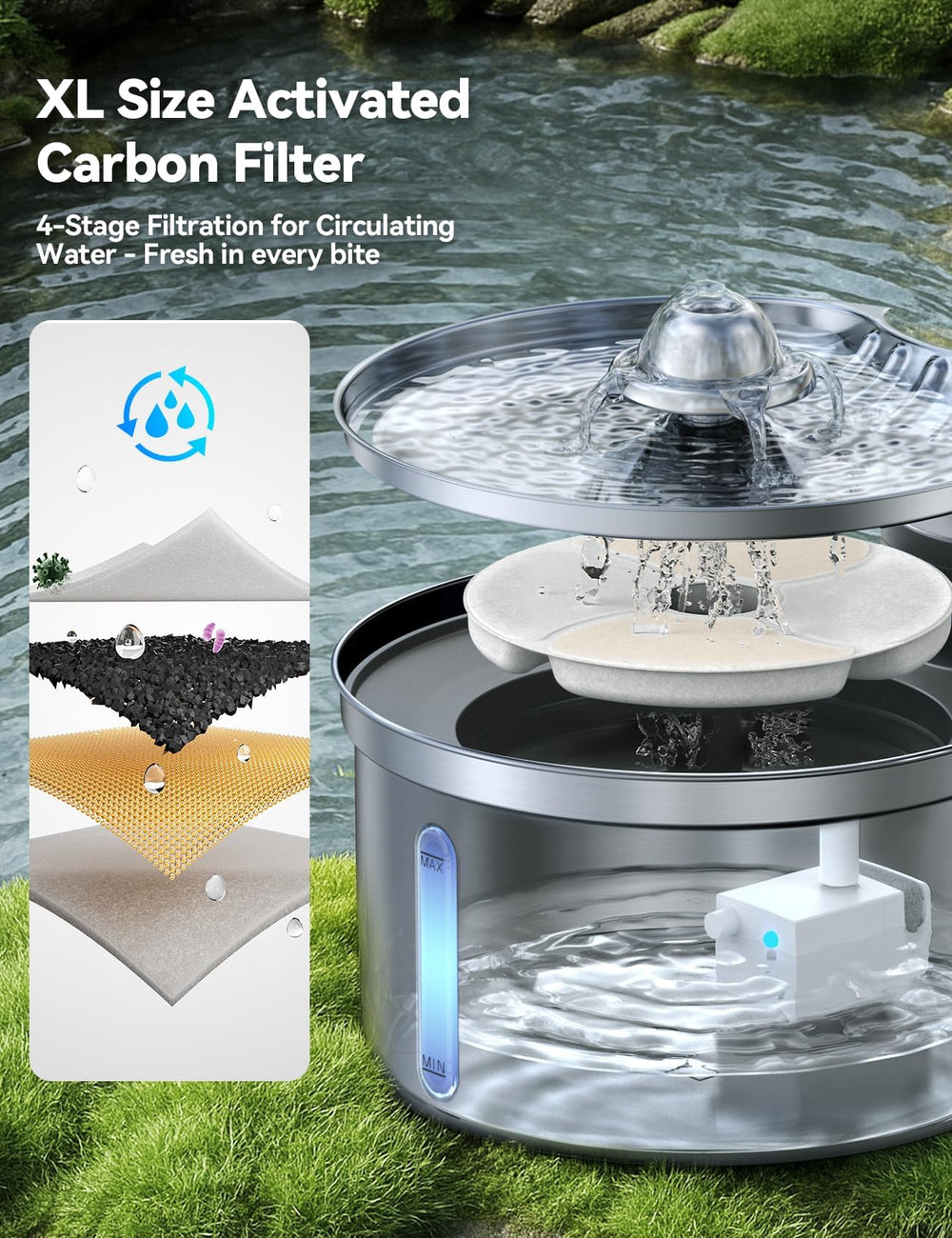 FEELNEEDY stainless steel tank dishwasher safe for easy cleaning