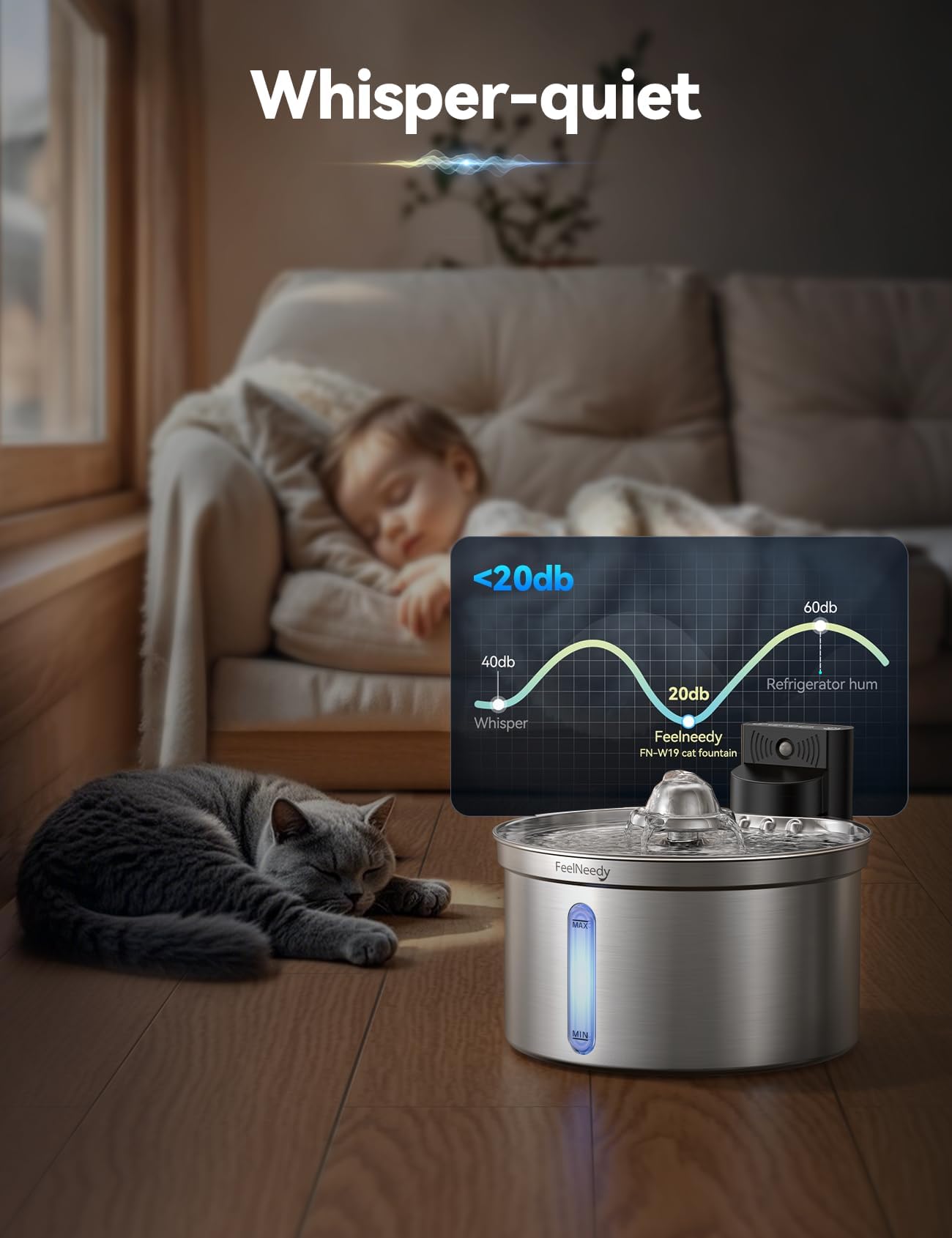 FEELNEEDY ultra quiet pump for a peaceful home