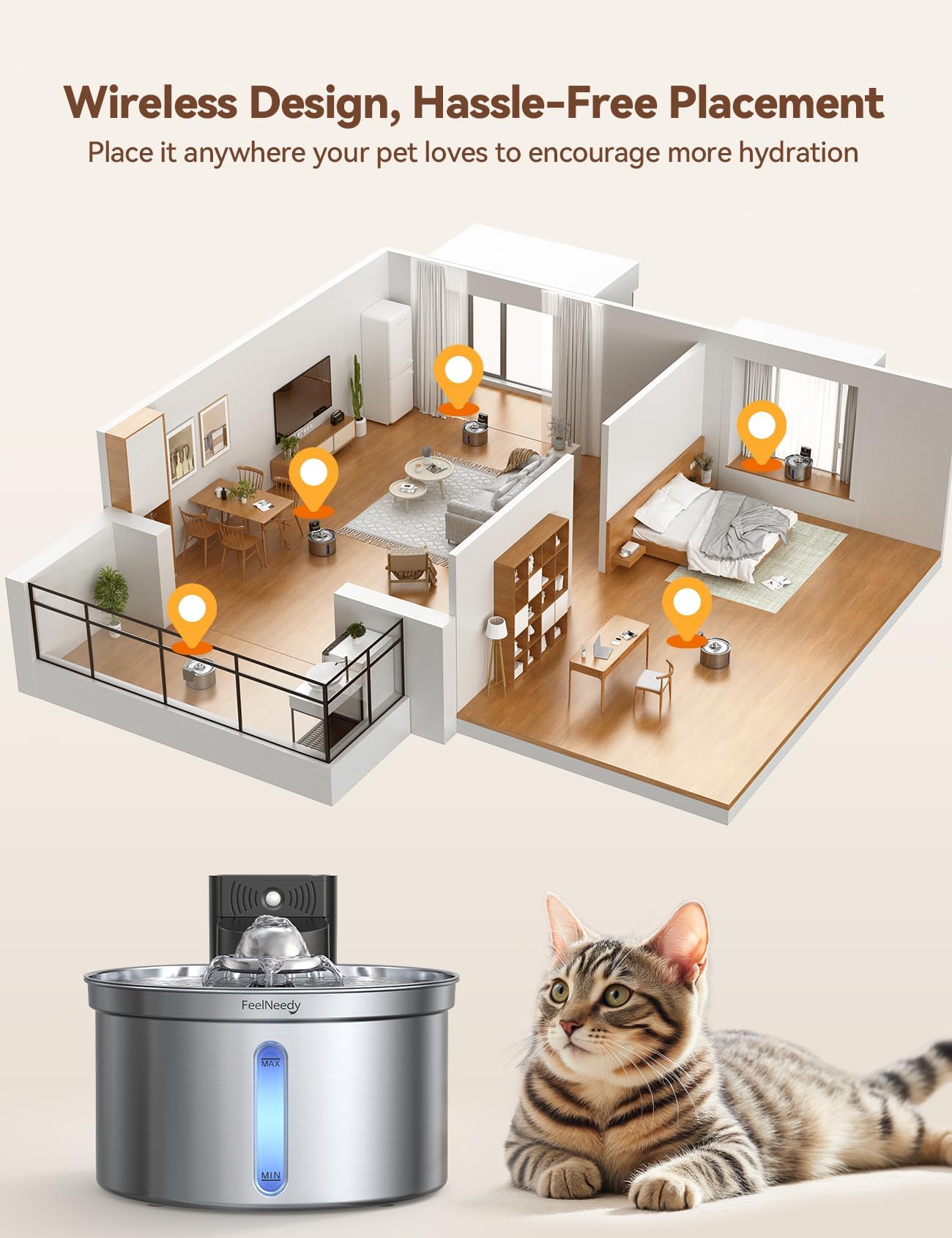 FEELNEEDY XL filter design highlights longer filter life and cleaner water