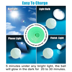 Feixun dog glow ball toy shines in dark for safe late night games