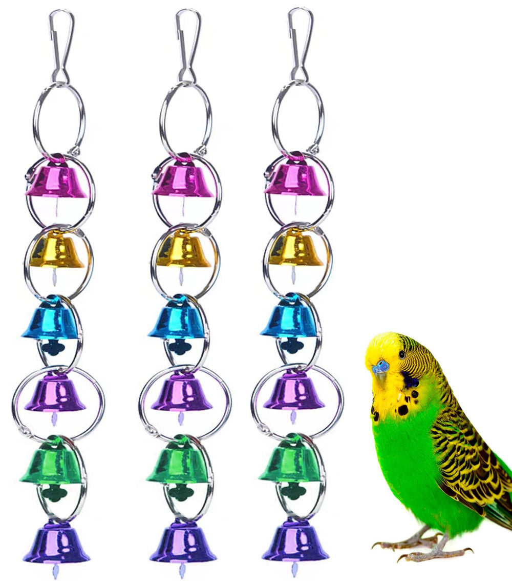 Fejapa bird bells toy, 8x1.5-inch hanging ring, activates curiosity with clear bell sounds.