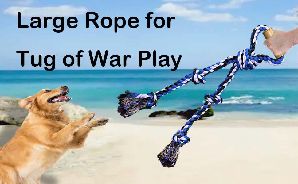 Fejapa dental friendly rope toy massages gums during chewing sessions