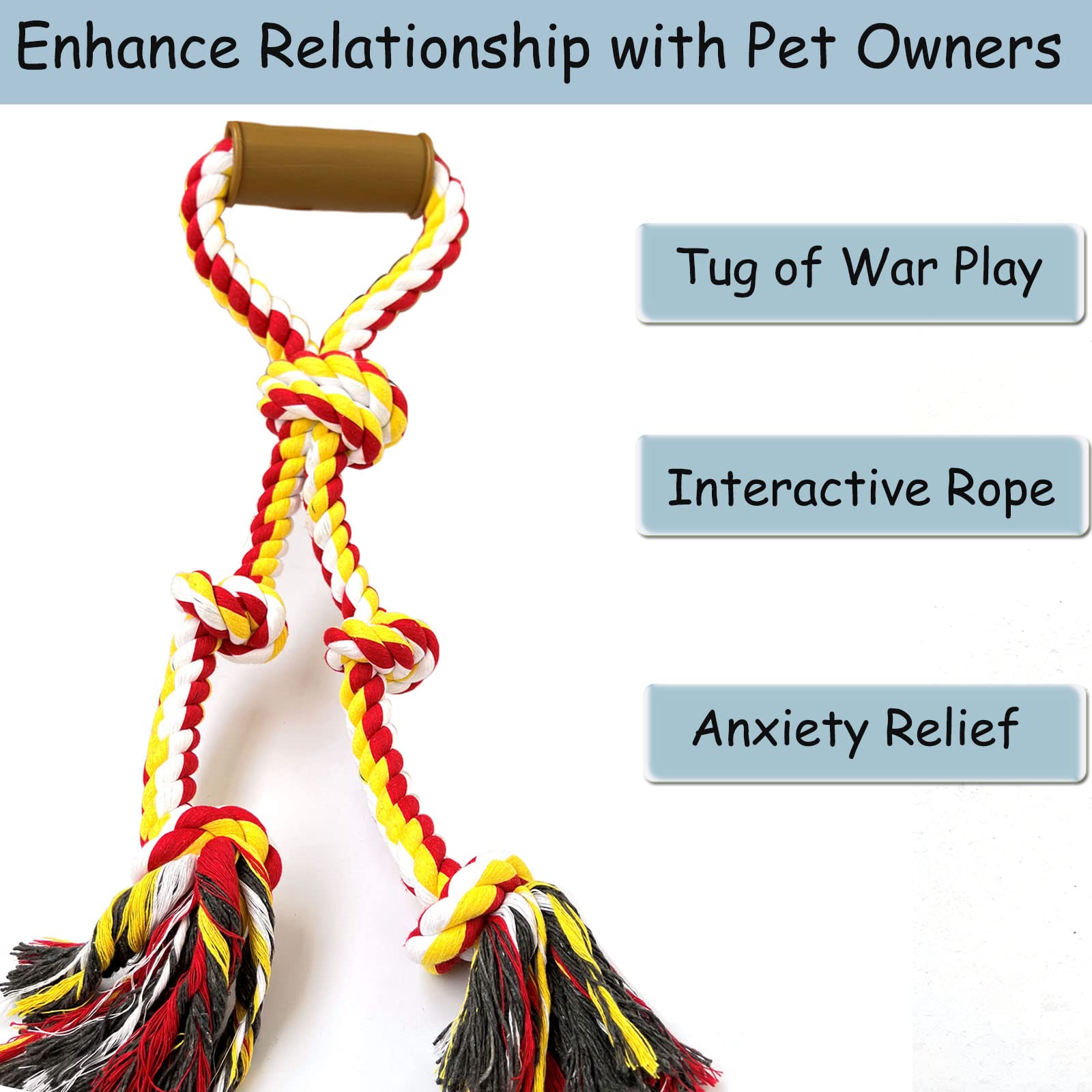 Fejapa colorful chew rope that captures dogs' attention during outdoor play.