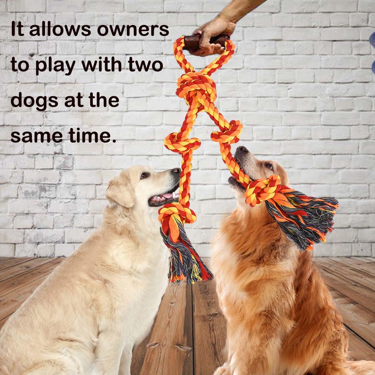 Durable Fejapa rope toy with symmetric knots designed for strong chewers