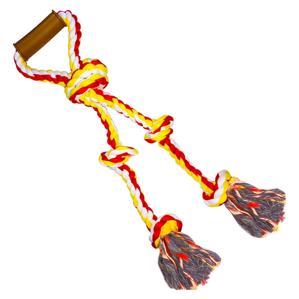 Fejapa extra-large dog rope toy 24in with handle for interactive tug sessions.