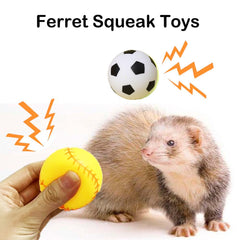 Fejapa ferret-squeaky-ball-closeup highlights the squeak feature that entices energetic play.