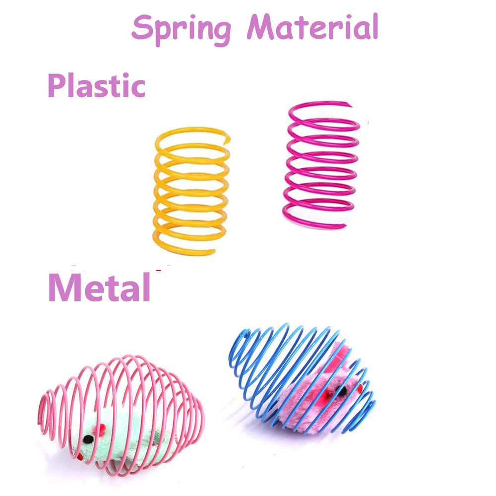 Fejapa plastic spiral spring toy boosts interactive chasing and playful bouncing.