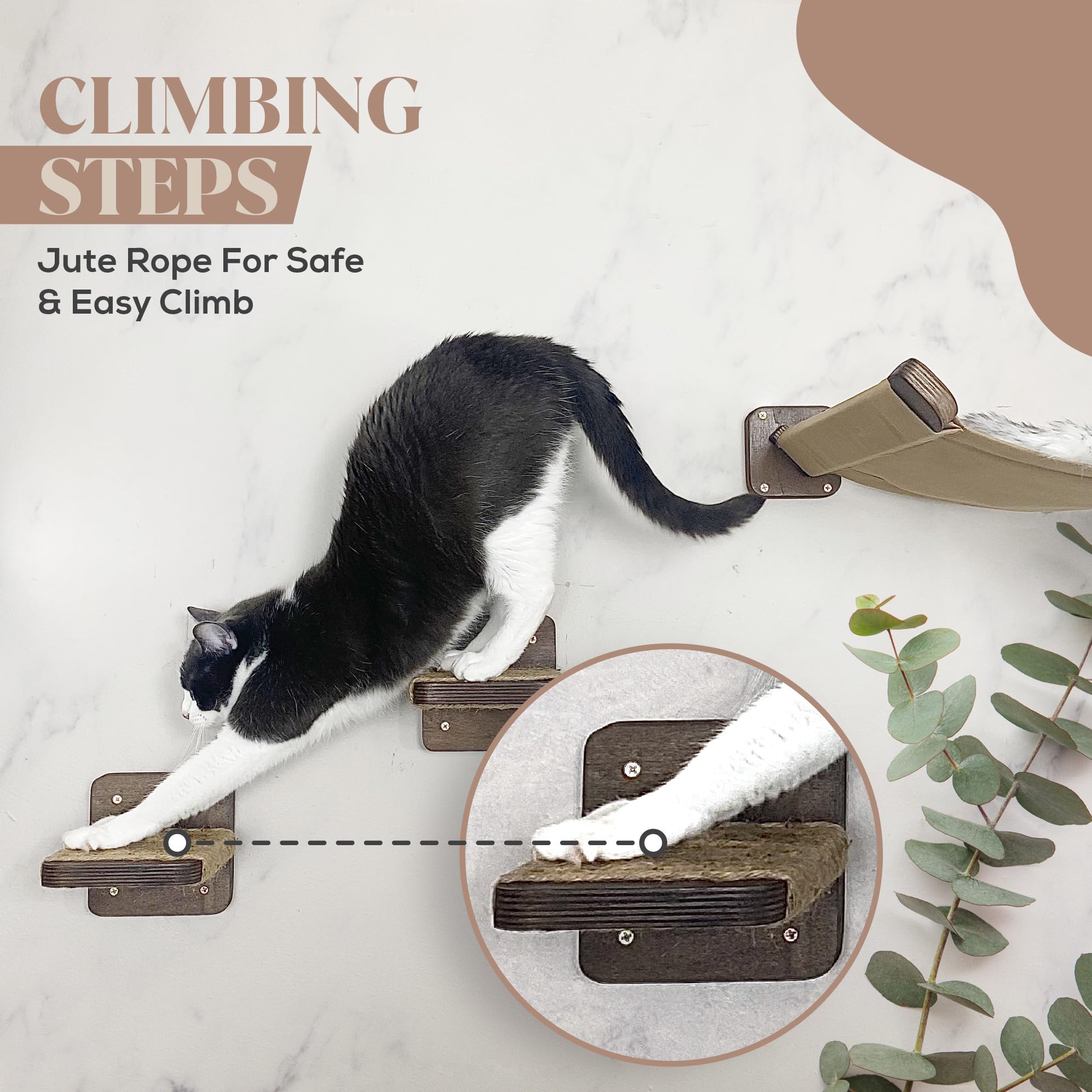 Feline-Me cat wall shelves and perches enabling climbing and exploration.